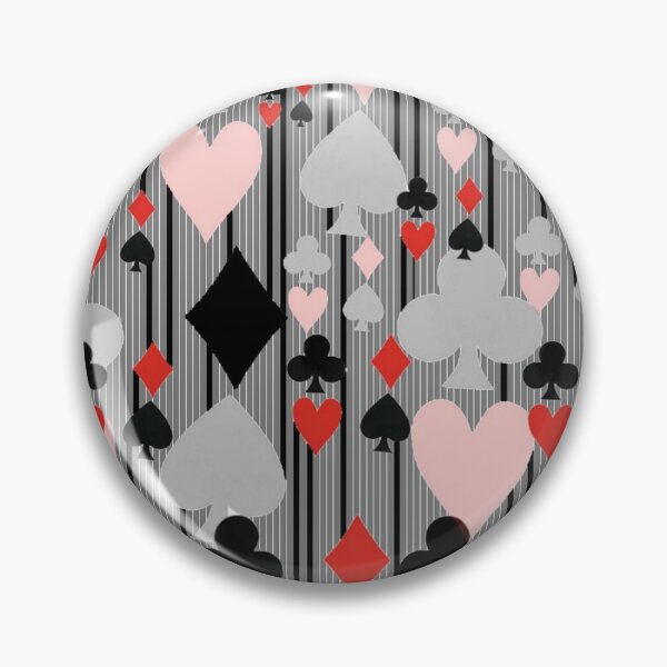Item preview, CASINO NIGHT'S CARD SUITES STRIPES GREY ART designed and sold by sharlesart.