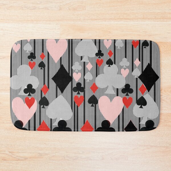 Item preview, CASINO NIGHT'S CARD SUITES STRIPES GREY ART designed and sold by sharlesart.