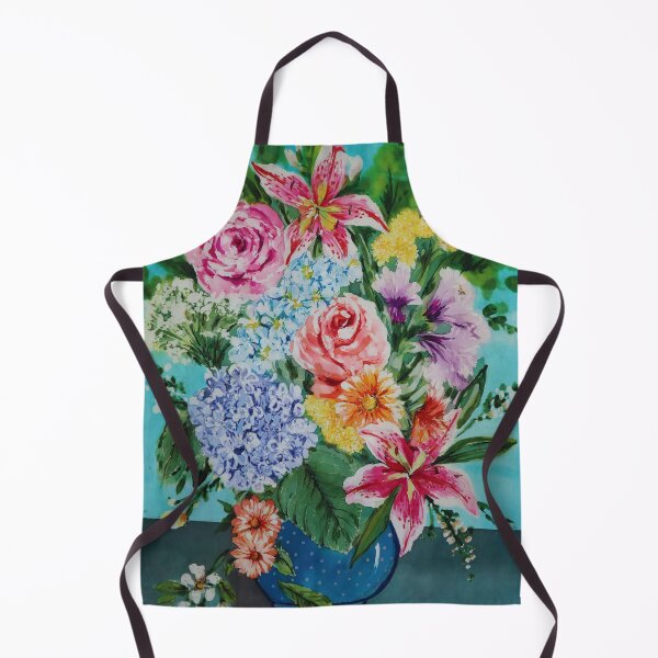 Item preview, Batik Flowers in a Blue Vase designed and sold by Leslie Rogers Todder.