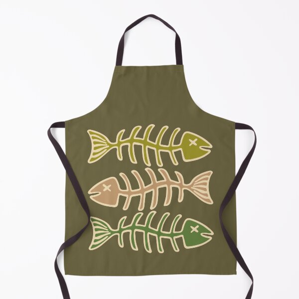 Item preview, FISH BONES in Olive Brown and Green - UnBlink Studio by Jackie Tahara designed and sold by Jackie Tahara of UnBlink Studio.