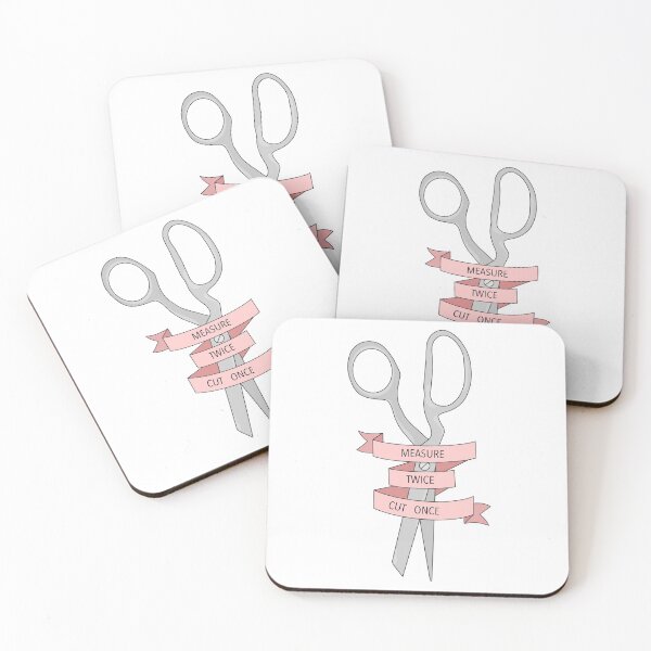 Item preview, Measure twice cut once designed and sold by PeachCatDesigns.