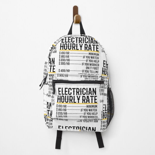 Item preview, Electrician Hourly Rate BW designed and sold by TeesYouWant.