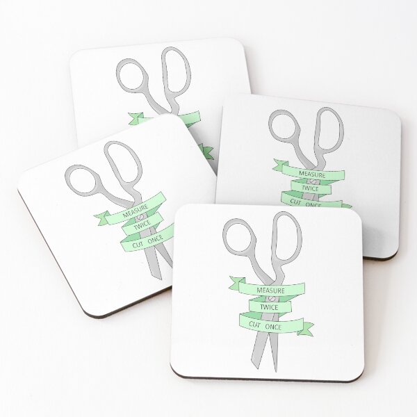 Item preview, Measure twice cut once designed and sold by PeachCatDesigns.