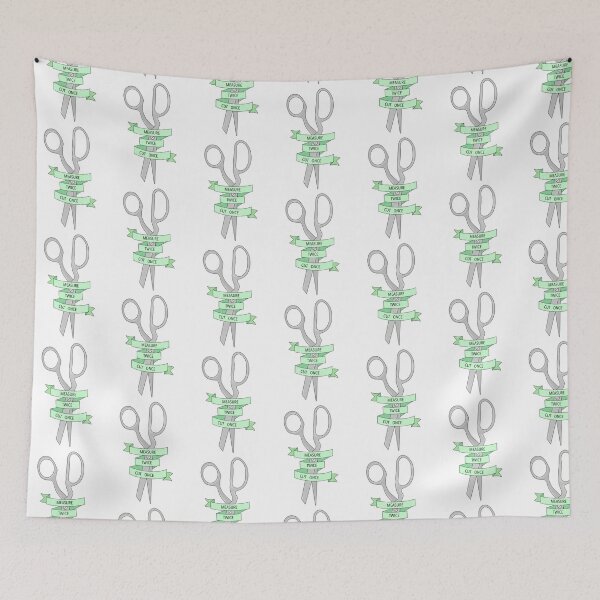 Item preview, Measure twice cut once designed and sold by PeachCatDesigns.