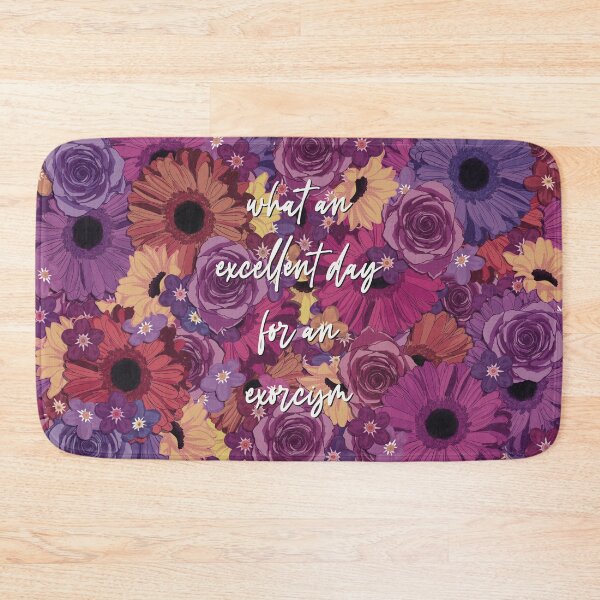 Item preview, Floral Horror Quote - What an Excellent Day For an Exorcism designed and sold by davidhydefierce.