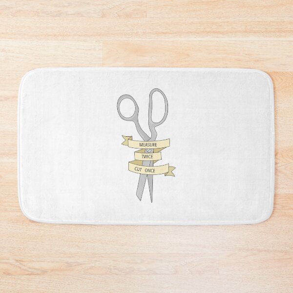 Item preview, Measure twice cut once designed and sold by PeachCatDesigns.