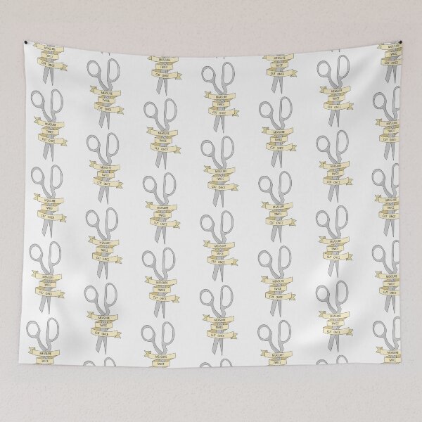 Item preview, Measure twice cut once designed and sold by PeachCatDesigns.