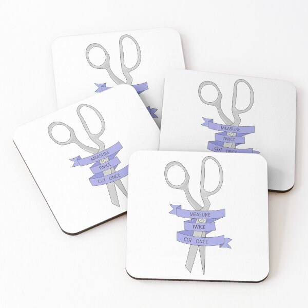 Item preview, Measure twice cut once designed and sold by PeachCatDesigns.