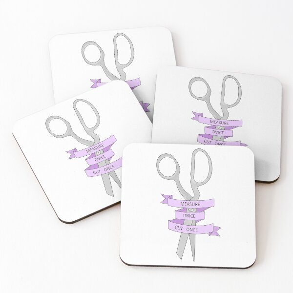 Item preview, Measure twice cut once designed and sold by PeachCatDesigns.