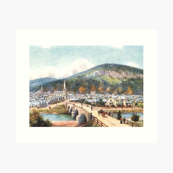 Item preview, Vintage Illustration of Ballater, Royal Deeside designed and sold by yourscotland.