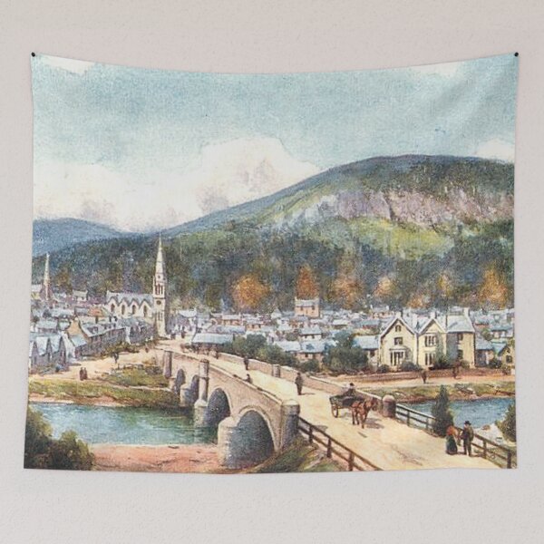 Item preview, Vintage Illustration of Ballater, Royal Deeside designed and sold by yourscotland.
