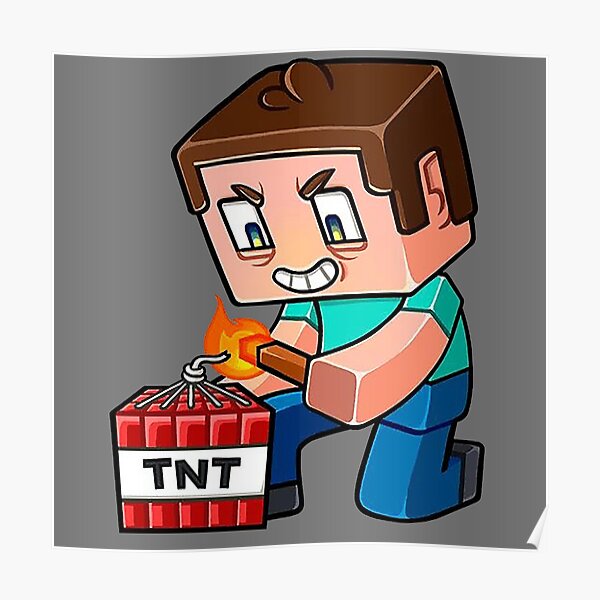 Tnt Minecraft Posters | Redbubble