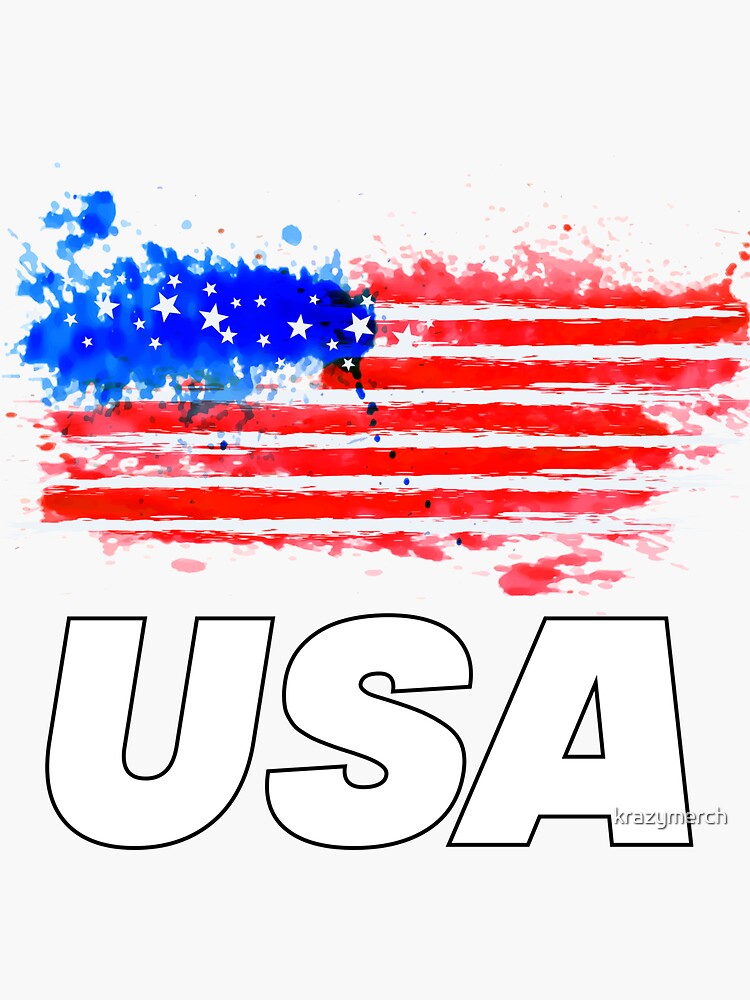 "TEAM USA" Sticker by krazymerch Redbubble