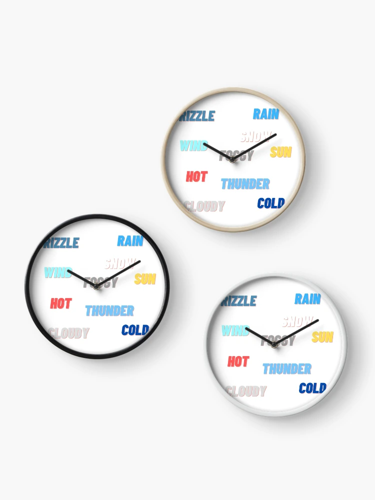 Thumbnail 3 of 4, Clock, Weather Sticker Set designed and sold by Cubezz.