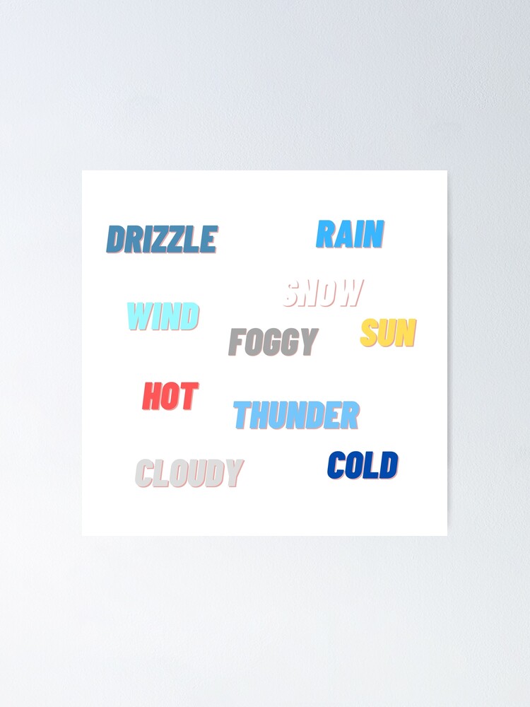 Thumbnail 1 of 3, Poster, Weather Sticker Set designed and sold by Cubezz.
