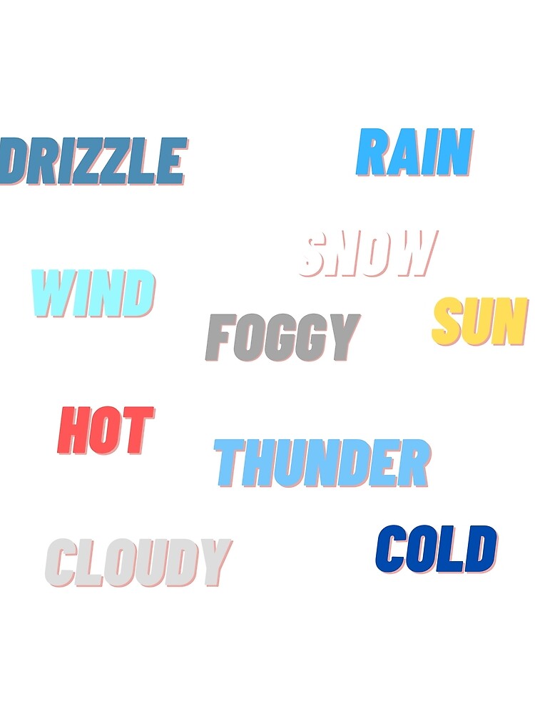Thumbnail 3 of 3, Scarf, Weather Sticker Set designed and sold by Cubezz.