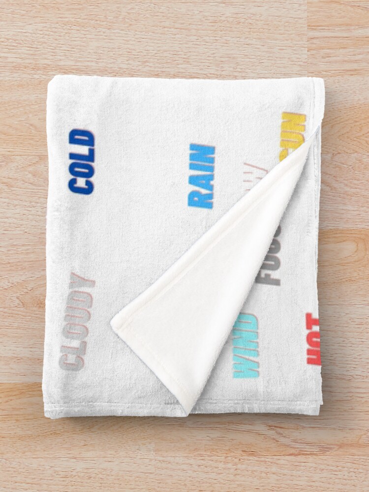 Thumbnail 3 of 6, Throw Blanket, Weather Sticker Set designed and sold by Cubezz.