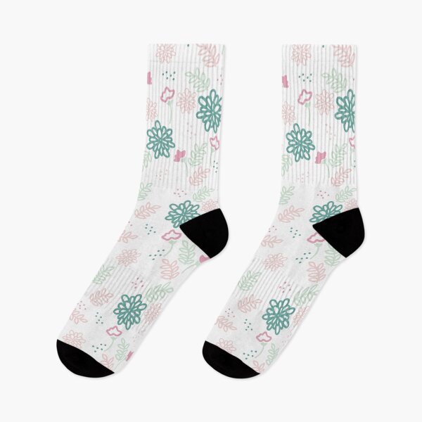 Aperçu de l'œuvre Motif de fleurs vertes et roses créée et vendue par FunkyBranding.