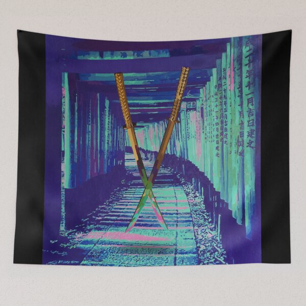 Item preview, Musashi Inspired Oil Painting in Neon and Purple  designed and sold by CheHojas.