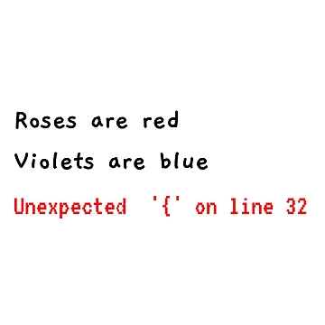 Artwork thumbnail, Syntax error poem by DevGoodies