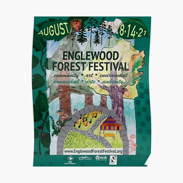 "Englewood Forest Festival 2021 Poster Design" Poster for Sale by