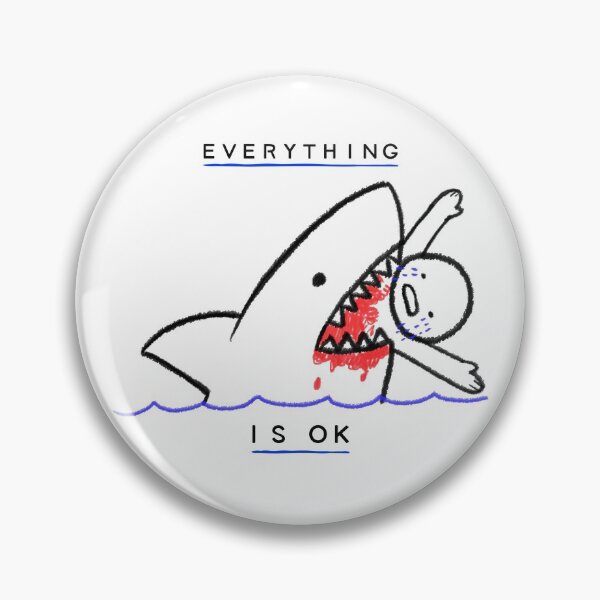 Item preview, Everything is Ok - Shark Attack designed and sold by Apparel-City.