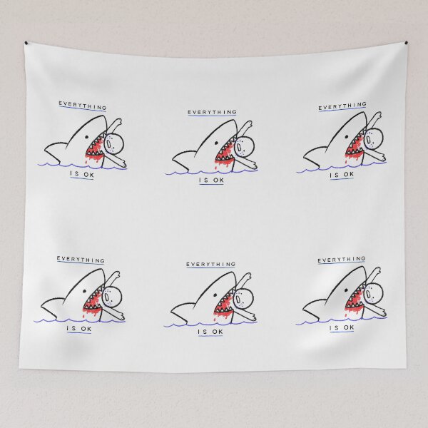 Item preview, Everything is Ok - Shark Attack designed and sold by Apparel-City.