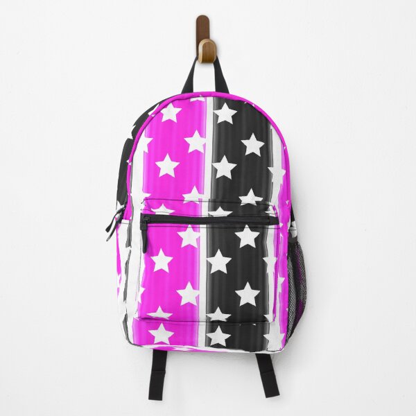 Item preview, Black and pink starred stripes designed and sold by MsArtyCrafts.