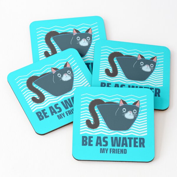 Item preview, Be as Water My Friend - Water Cat designed and sold by Apparel-City.