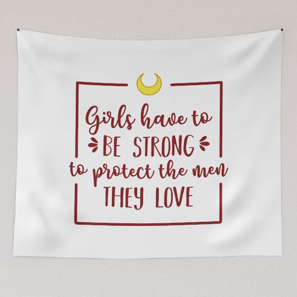 Item preview, Girls Have To Be Strong To Protect The Men They Love (Dark Red) designed and sold by FilipeFerreira.