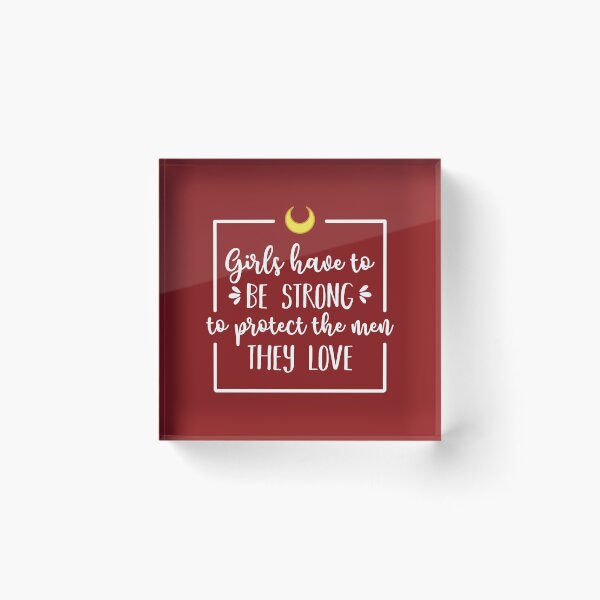 Item preview, Girls Have To Be Strong To Protect The Men They Love (Dark Red BG) designed and sold by FilipeFerreira.