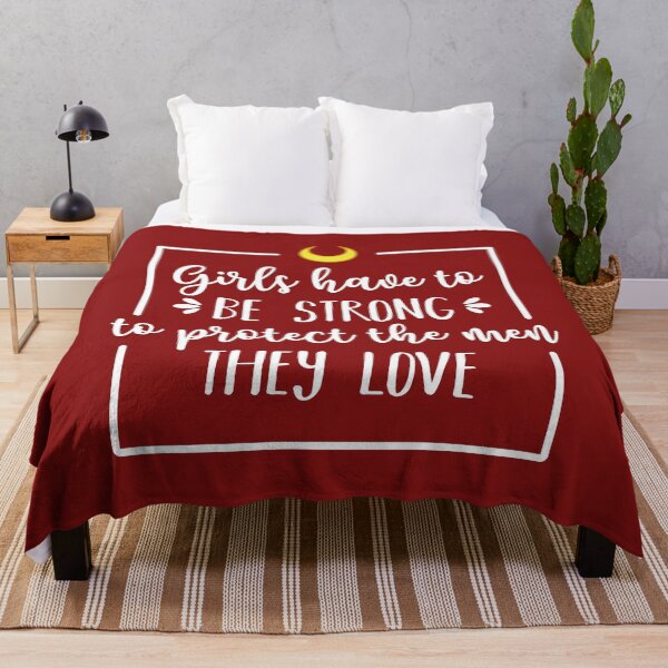 Item preview, Girls Have To Be Strong To Protect The Men They Love (Dark Red BG) designed and sold by FilipeFerreira.