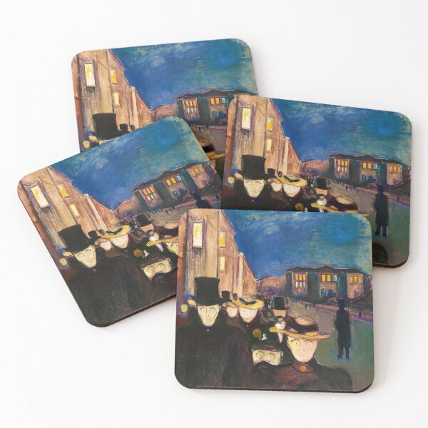 Item preview, Evening on Karl Johan Street (1892), Edvard Munch designed and sold by allhistory.