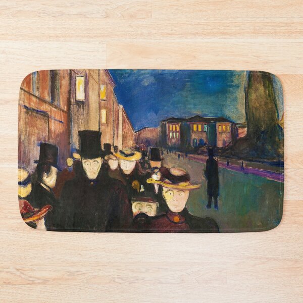 Item preview, Evening on Karl Johan Street (1892), Edvard Munch designed and sold by allhistory.
