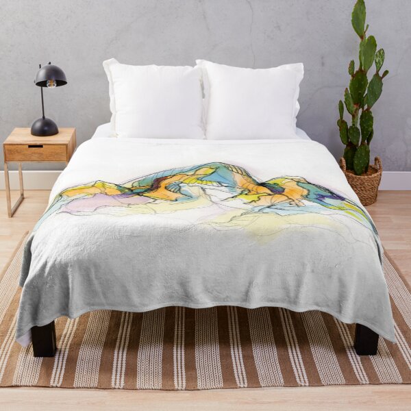 Item preview, Oquirrh Mountain watercolor painting designed and sold by tessakatecreate.
