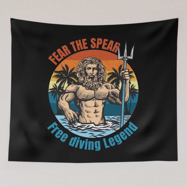 Item preview, Fear The Spear - Poseidon Freediving Legend - Gift for Freedivers designed and sold by cotros.
