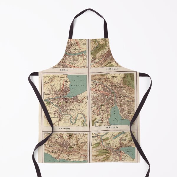 Item preview, Old Switzerland Cities Map (1921) Vintage Swiss Populated Areas Atlas designed and sold by BravuraMedia.