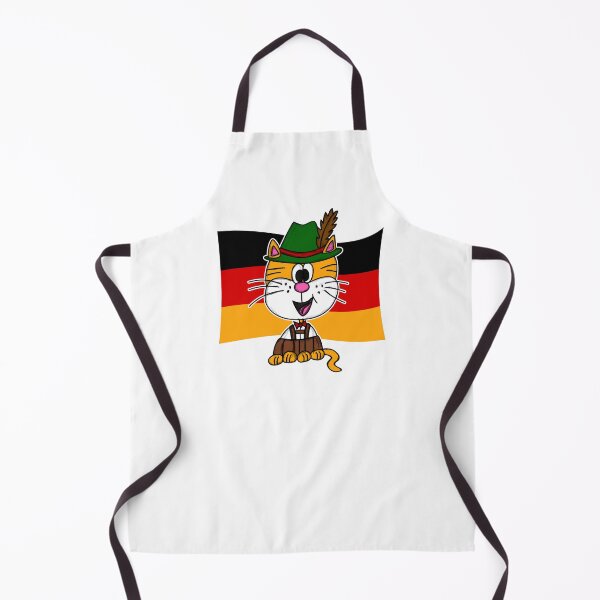 Aperçu de l'œuvre Chat drapeau allemand, chapeau tyrolien, culotte de cuir, Allemagne, drôle créée et vendue par doodlerob.