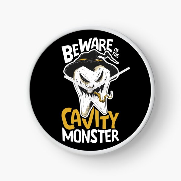 Item preview, Beware of the Cavity Monster // Funny Halloween Tooth designed and sold by SLAG-Creative.