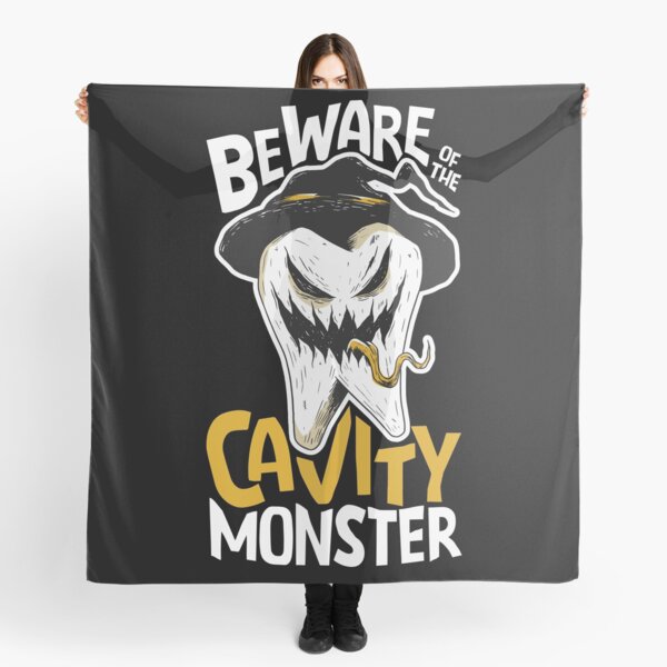 Item preview, Beware of the Cavity Monster // Funny Halloween Tooth designed and sold by SLAG-Creative.