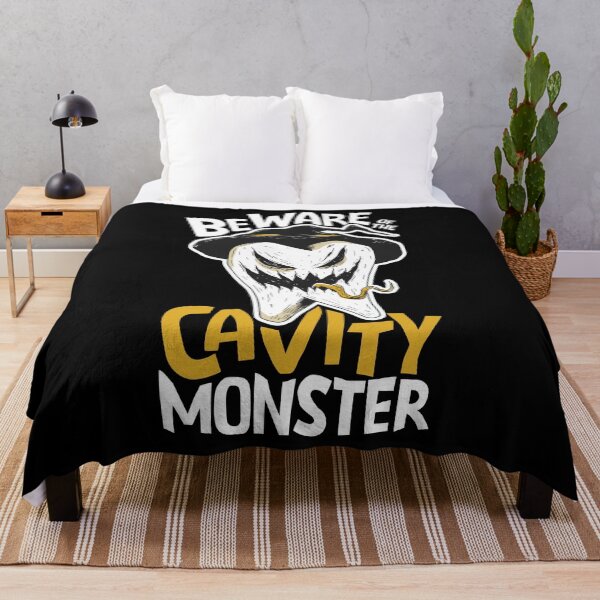 Item preview, Beware of the Cavity Monster // Funny Halloween Tooth designed and sold by SLAG-Creative.
