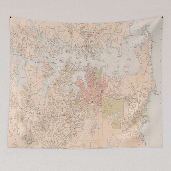 Item preview, Old Sydney Australia Map (1890) Vintage New South Wales Capital City Atlas designed and sold by BravuraMedia.