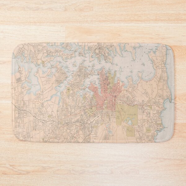 Item preview, Old Sydney Australia Map (1890) Vintage New South Wales Capital City Atlas designed and sold by BravuraMedia.