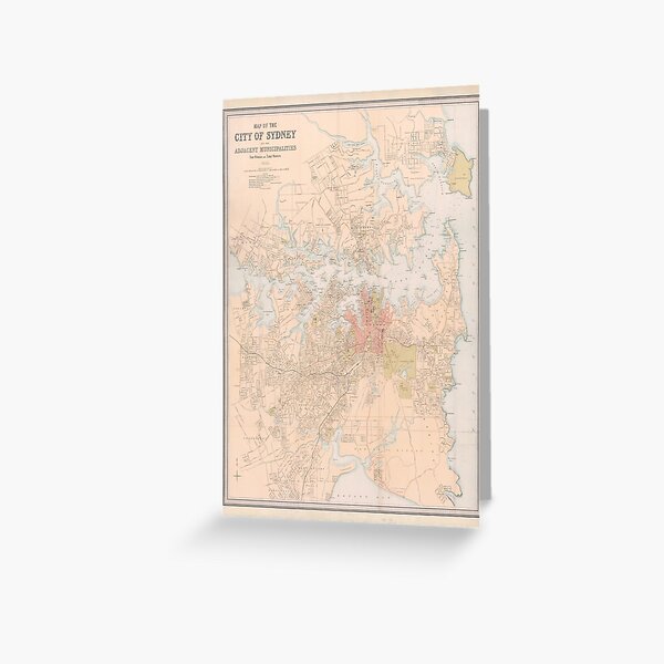 Item preview, Old Sydney Australia Map (1890) Vintage New South Wales Capital City Atlas designed and sold by BravuraMedia.