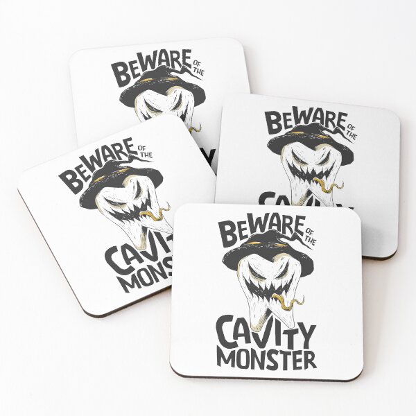 Item preview, Beware of the Cavity Monster // Funny Halloween Tooth designed and sold by SLAG-Creative.