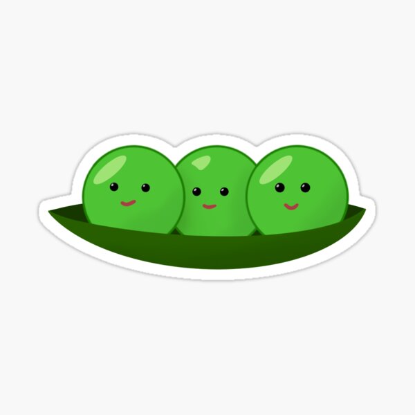 "Three Peas in a Pod" Sticker for Sale by avekem Redbubble