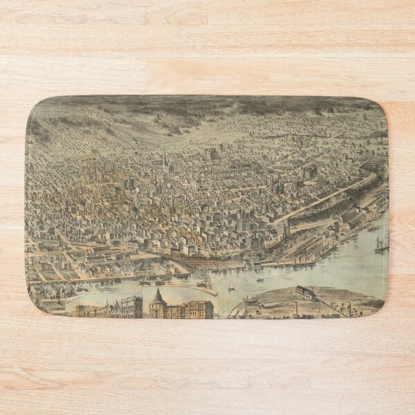 Item preview, Old Tacoma WA Map (1890) Vintage City of Destiny Washington State Atlas designed and sold by BravuraMedia.