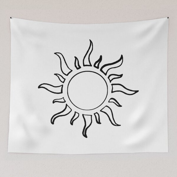 Item preview, Simple Sun Design in Black and White designed and sold by Ellora  Roy.