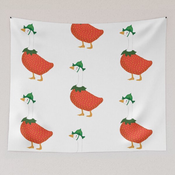 Item preview, Cute Red Strawberry Goose Illustration designed and sold by mumblesmusic.