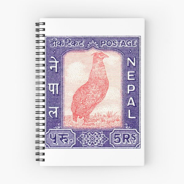 Item preview, 1960 Nepal Satyr Tragopan Postage Stamp designed and sold by retrographics.